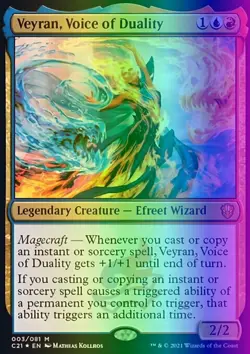 MTG Magic the Gathering Veyran, Voice of Duality (3/465) Commander 2021 NM FOIL - Image 1