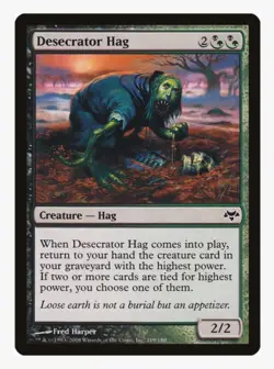 Desecrator Hag #119 Eventide Magic Card With Protective Sleeve - Image 1