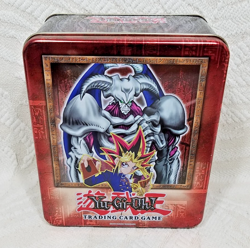 2002 YU-GI-OH SUMMOND SKULL YUGI KONAMI **EMPTY** BOOSTER PACK COLLECTORS TIN - Image 1