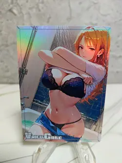 Nami Trading Card Waifu Goddess Story Anime Girl holo Karte Manga Full Art - Image 1