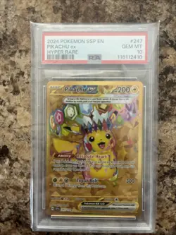 2024 Pokemon SSP en Surging Sparks Ultra Rare Card Pikachu 191/247 - Image 1