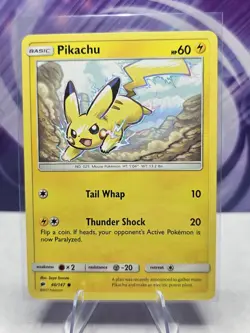 Pikachu 40/147 Burning Shadows Regular Common Non Holo Pokemon Card NM 🔥🔥🔥 - Image 1
