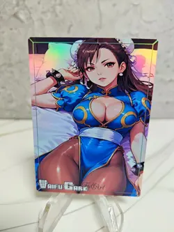 Chun li Trading Card Waifu Goddess Story Anime Girl holo Karte Manga Full - Image 1