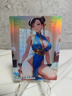 Chun li Trading Card Waifu Goddess Story Anime Girl holo Karte Manga Full - Image 1