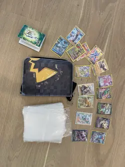 Pokemon Card Binder Lot - Nearly Full! 400+ Cards, 14+ Guaranteed good cards - Image 1