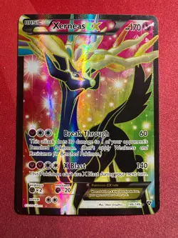 XERNEAS EX 146/146 XY Base Set FULL ART HOLO RARE Pokemon TCG card VLP-NM - Image 1
