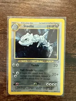 Pokemon TCG Steelix Neo Genesis 15/111 Holo Unlimited Rare Card - Image 1