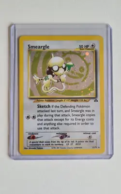 Pokemon TCG Smeargle 11/75 Neo Discovery Unlimited Holo Rare Card LP - Image 1