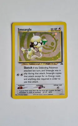 Pokemon TCG Smeargle 11/75 Neo Discovery Unlimited Holo Rare Card LP - Image 3