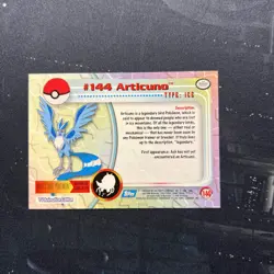 (Rare) PL 2000 Topps Pokemon Trading Cards Series 3 Articuno #144 - Blue logo - Image 2