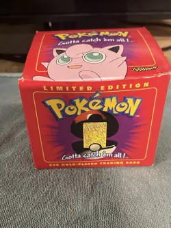 Pokemon Jigglypuff Limited Edition 23k Gold Plated Trading Card Pokeball Sealed - Image 1