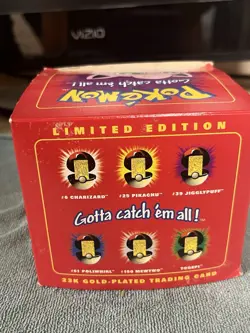 Pokemon Jigglypuff Limited Edition 23k Gold Plated Trading Card Pokeball Sealed - Image 3