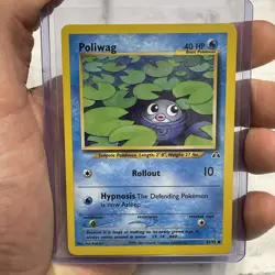 Pokemon Poliwag 62/75 Pokemon Neo Discovery Unlimited Vintage NM Pokemon Card - Image 1