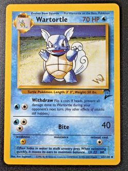 Gold W Wartortle 63/130 Magazine Promo Base Set 2 Pokemon Card Rare MP - Image 1