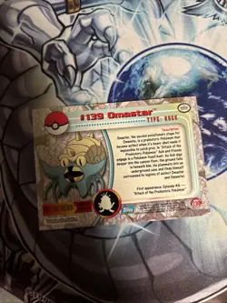 (HPL) Omastar #139 - Pokemon Topps Card TV Animation Series 3 - Non Holo LP - Image 2