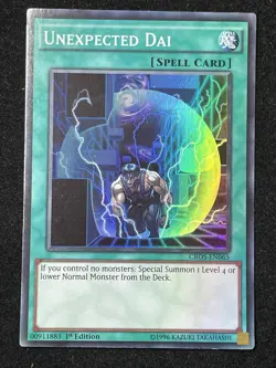 YUGIOH UNEXPECTED DAI SUPER RARE 1ST EDITIONS NEAR MINT CONDITION CROS-EN065 - Image 1