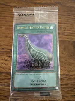 Yu-Gi-Oh! Harpie's Feather Duster Quarter Century EDC1-EN001 Promo Sealed - Image 1