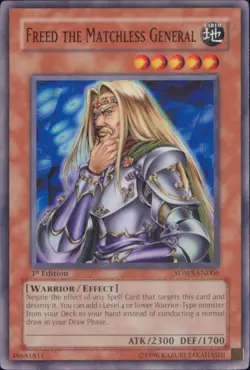 Yugioh Freed the Matchless General #SDWS-EN006 Warriors' Strike 1st Edition - Image 1
