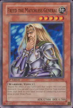 Yugioh Freed the Matchless General #SDWS-EN006 Warriors' Strike 1st Edition - Image 1
