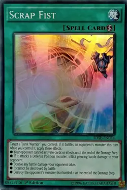 SDSE-EN024 SCRAP FIST SUPER RARE 1ST EDITION YuGiOh CARD - Image 1