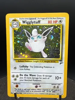 Pokemon TCG Wigglytuff 19/130 Base Set 2 Holo Rare Vintage WOTC - Image 3