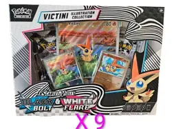 NEW LOT OF 9 Pokemon TCG Scarlet & Violet Unova Victini Illustration Collection - Image 1