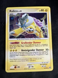 2008 Pokemon Raikou Lv. 42 Holo Pokemon Karte Deutsch 16/132 Ratselhafte Wunder - Image 1