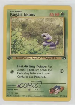 Koga's Ekans 1st Ed. Pokemon Gym Challenge #77 2000 - Image 1