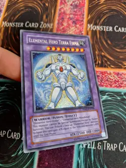 Yugioh Elemental Hero Terra Firma PP02-EN009 Secret Rare Unlimited Near Mint - Image 2