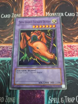 Yugioh Twin-Headed Thunder Dragon MRD-120 Super Rare Unlimited LP/MP - Image 1