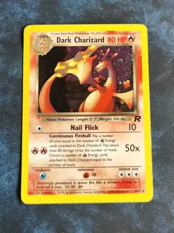 Dark Charizard 4/82 Holo Rare Team Rocket Vintage Pokemon Card WOTC 2000 - Image 1