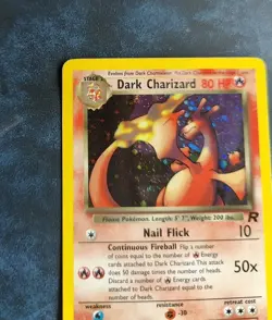 Dark Charizard 4/82 Holo Rare Team Rocket Vintage Pokemon Card WOTC 2000 - Image 2