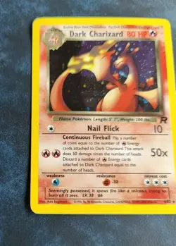 Dark Charizard 4/82 Holo Rare Team Rocket Vintage Pokemon Card WOTC 2000 - Image 4
