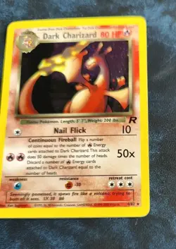 Dark Charizard 4/82 Holo Rare Team Rocket Vintage Pokemon Card WOTC 2000 - Image 5