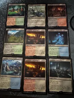 FINAL FANTASY MTG - LOT OF 9 DUAL LANDS/TOWNS! FF Magic the Gathering Cards - Image 1