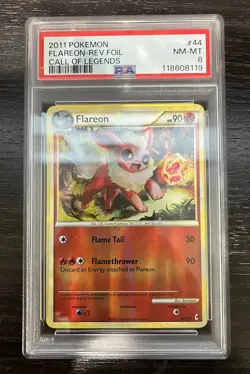 Flareon REVERSE Holo 2011 Call of Legends #44/95 PSA 8 NM-MT Pokemon Card - Image 1