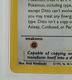 1999 Pokemon Fossil Ditto Holo 1st Edition PSA 6 WOTC TCG Card Rare - Image 4