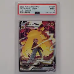 Pikachu VMAX TG17/TG30 Sword & Shield: Lost Origins 2022 PSA 9 Pokemon Card - Image 1