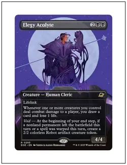 1x Elegy Acolyte, Borderless Art, Magic MTG NM - Image 1