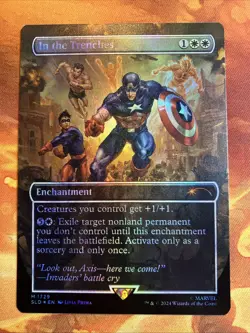 MTG Rainbow Foil Borderless In the Trenches SLD: X Marvel's Captain America!! - Image 1