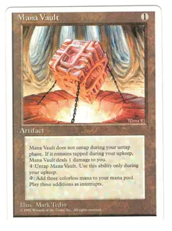 ►Magic-Style◄ MTG - Mana Vault - Alternate 4th Fourth Edition - Good/EX - Image 1