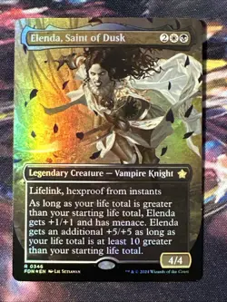 Elenda, Saint of Dusk - Borderless FOIL - Foundations #346 Rare, NM - Image 1
