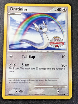 2008 City Championships Dratini 91/146 DP Legends Awakened Pokemon Card Rare HP - Image 1