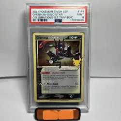 2021 POKEMON SWSH BLACK STAR PROMO | CELEBRATIONS | GRENINJA-GOLD STAR 144-PSA 9 - Image 1