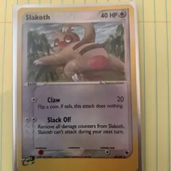 Pokemon TCG: Slakoth 45/109 Ruby and Sapphire Reverse Holo - LP VTG! - Image 1