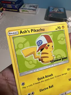 Ash's Pikachu #SM112 Pokemon Card I Choose You Promo - Image 2
