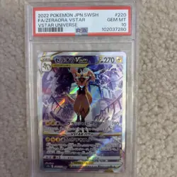 2022 POKEMON JPN SWORD & SHIELD VSTAR UNIVERSE FULL ART ZERAORA VSTAR PSA 10 - Image 1