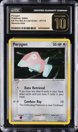 2004 POKEMON EX FIRE RED & LEAF GREEN - REVERSE HOLO PORYGON CGC 10 PRISTINE - Image 1