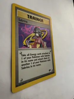 Pokemon TCG WOTC Sabrina Trainer Gym Challenge Holo Card 20/132 Nic On Holo - Image 3