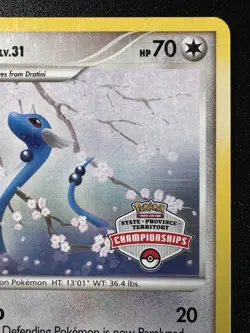 2008 State Championships Dragonair 52/146 Legends Awakened Pokemon Card Rare MP - Image 4